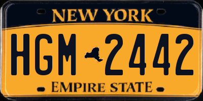 NY license plate HGM2442