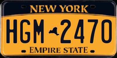 NY license plate HGM2470