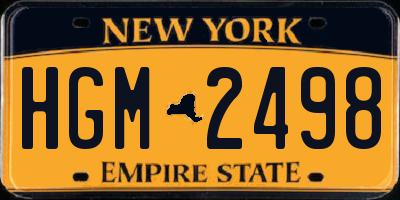 NY license plate HGM2498