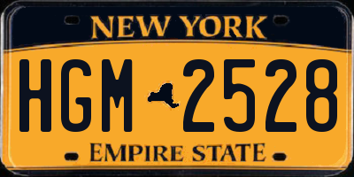 NY license plate HGM2528