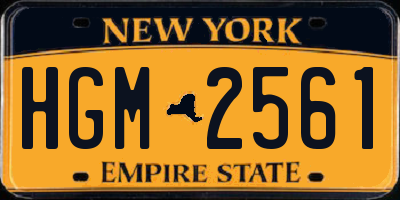 NY license plate HGM2561