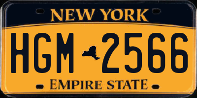 NY license plate HGM2566