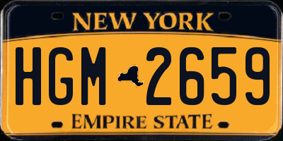NY license plate HGM2659