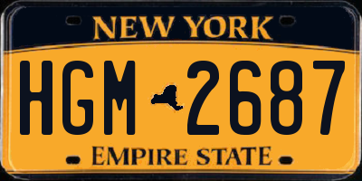 NY license plate HGM2687