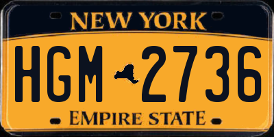 NY license plate HGM2736