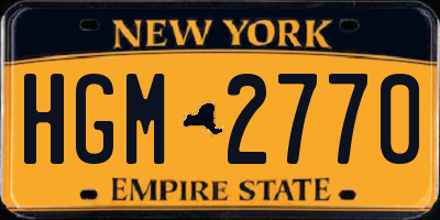 NY license plate HGM2770