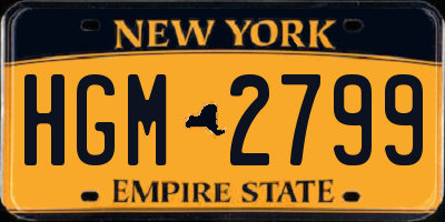 NY license plate HGM2799
