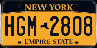 NY license plate HGM2808