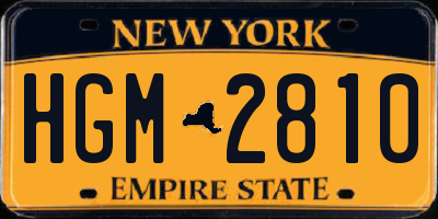 NY license plate HGM2810