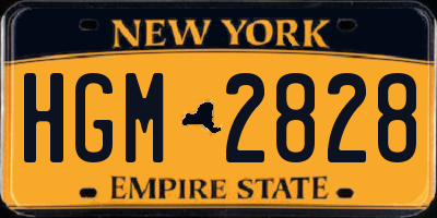 NY license plate HGM2828
