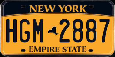 NY license plate HGM2887