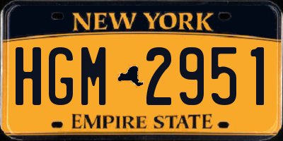 NY license plate HGM2951