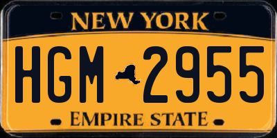 NY license plate HGM2955