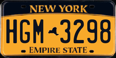 NY license plate HGM3298