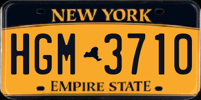 NY license plate HGM3710