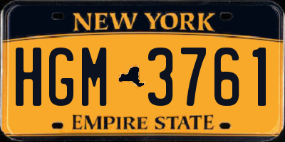 NY license plate HGM3761