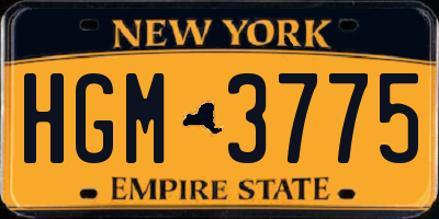 NY license plate HGM3775