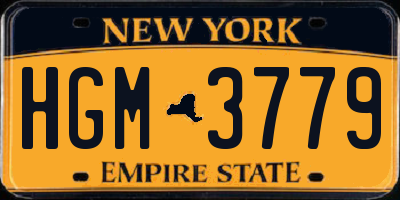 NY license plate HGM3779