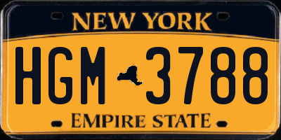 NY license plate HGM3788