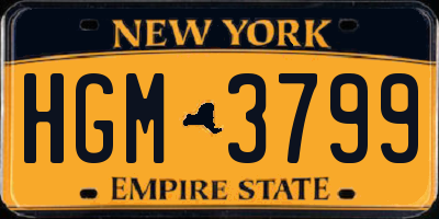 NY license plate HGM3799