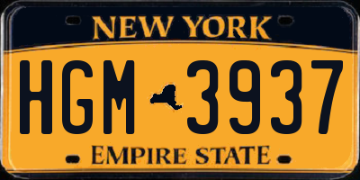 NY license plate HGM3937