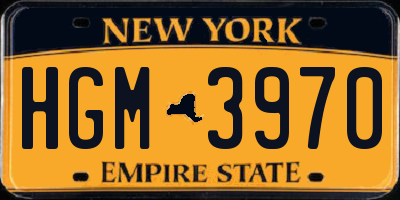 NY license plate HGM3970