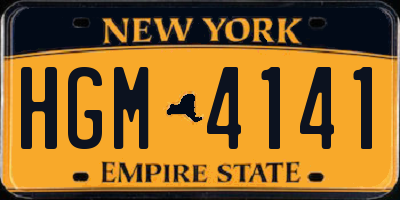 NY license plate HGM4141