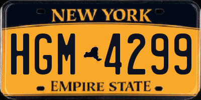 NY license plate HGM4299