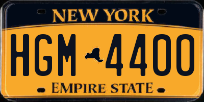 NY license plate HGM4400