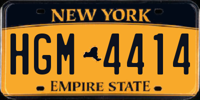 NY license plate HGM4414