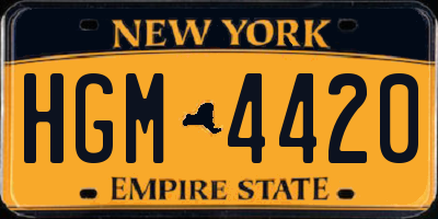 NY license plate HGM4420