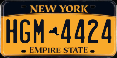 NY license plate HGM4424