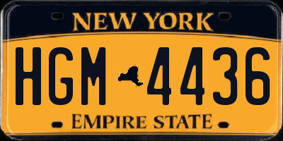 NY license plate HGM4436