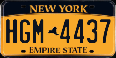 NY license plate HGM4437