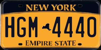 NY license plate HGM4440