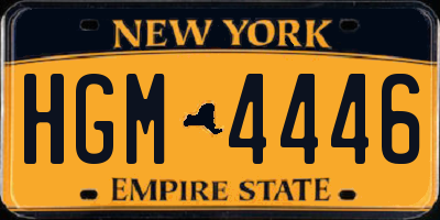 NY license plate HGM4446