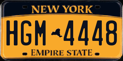 NY license plate HGM4448