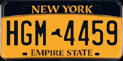 NY license plate HGM4459