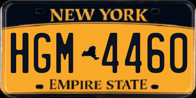 NY license plate HGM4460