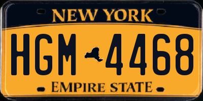 NY license plate HGM4468