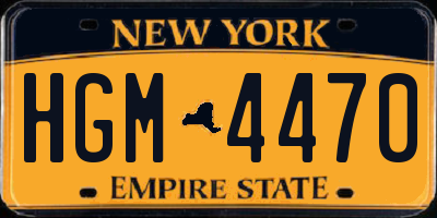 NY license plate HGM4470