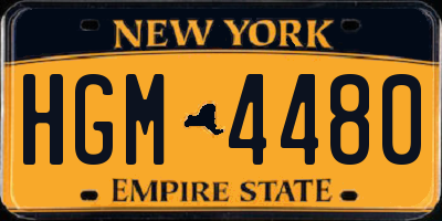 NY license plate HGM4480