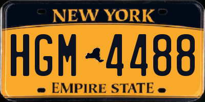 NY license plate HGM4488