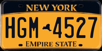 NY license plate HGM4527