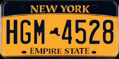 NY license plate HGM4528