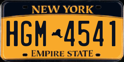 NY license plate HGM4541