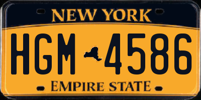 NY license plate HGM4586