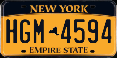 NY license plate HGM4594