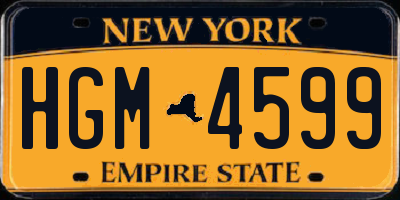 NY license plate HGM4599