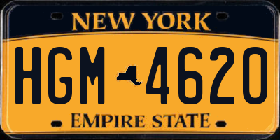 NY license plate HGM4620